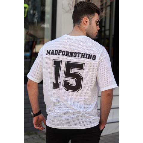 Madmext White Oversize T-shirt for Men 5233 - Beyaz