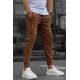 Men Brown Basic Jogger Trousers - Kahverengi