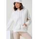 Mad Girls White Women's Sweatshirt MG827 - Beyaz