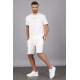 Madmext Men Oversize White Shorts Set 5373 - Beyaz