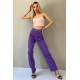 Mad Girls Purple Palazzo Jeans Mg1189 - Mor