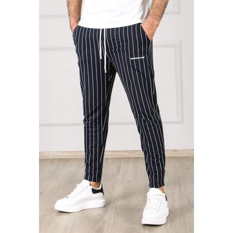 Madmext Black Striped Sweatpants 4816 - Siyah