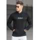 Madmext Men Printed Black Sweatshirt 5305 - Siyah