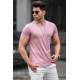 Madmext Men Soft Pink Plain T-shirt 3006 - Pembe