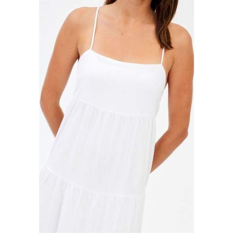 Women White Long Dress - Beyaz