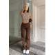 Mad Girls Brown Palazzo Jeans Mg1247 - Kahverengi