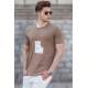 Madmext Men Printed Brown T-shirt 5271 - Kahverengi