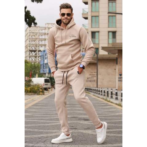 Madmext Beige Tracksuit For Men 5633 - Bej