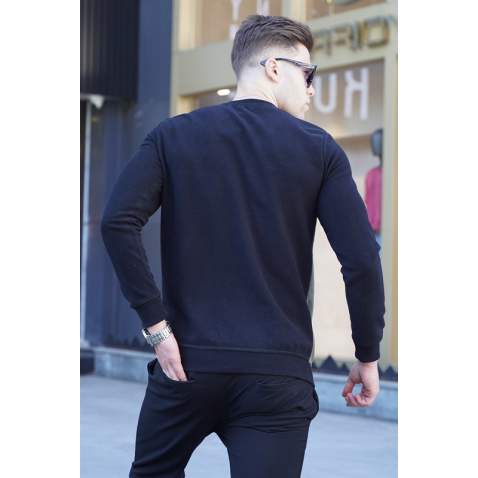 Black Designed Knitwear Sweater 5964 - Siyah