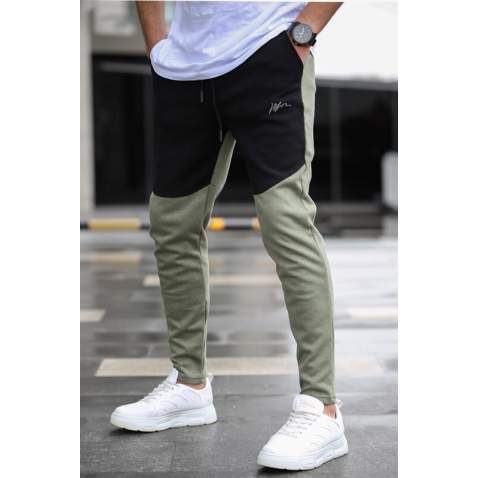 Madmext Men Side-Pocket Khaki Sweatpants 5445 - Haki