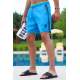 Madmext Men Striped Turquoise Swim Shorts 2943 - Turkuaz