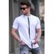 Madmext Men Printed White T-shirt 5378 - Beyaz