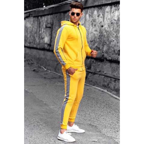 Madmext Yellow Men Tracksuit Set 9427 - Sarı