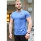 Madmext Blue T-shirt for Men 3037 - Sax mavi