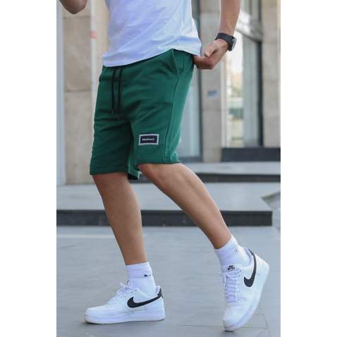 Men Basic Green Capri Shorts - Yeşil