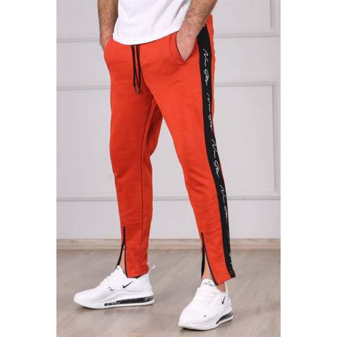 Madmext Orange Printed Sweatpants 2932 - Turuncu