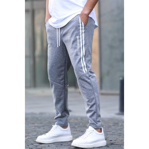 Anthracite Printed Sweatpants T5476 - Antrasit