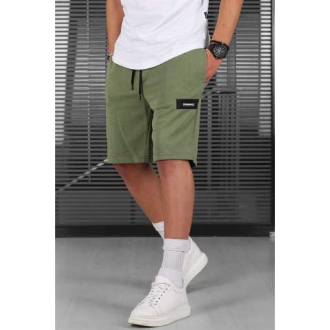 Men Khaki Capri Shorts - Haki