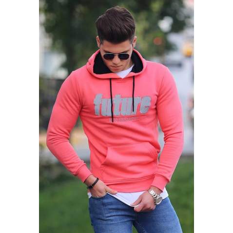 Madmext Soft Pink Hoodie 4164 - Pudra