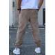 Men Beige Velvet Sweatpants 5466 - Bej