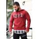 Madmext Men Maroon Hoodie Sweatshirt 2765 - Bordo