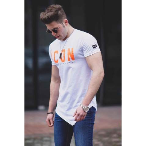 Madmext White T-shirt for Men 4582 - Beyaz