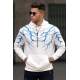 Madmext Men Printed White Sweatshirt 5286 - Beyaz