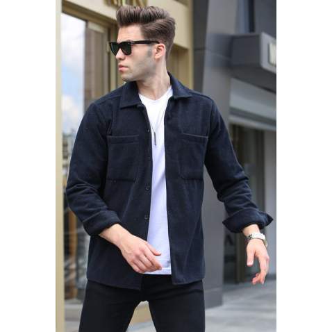 Navy Blue Regular Fit LumberJack Shirt 5557 - Lacivert