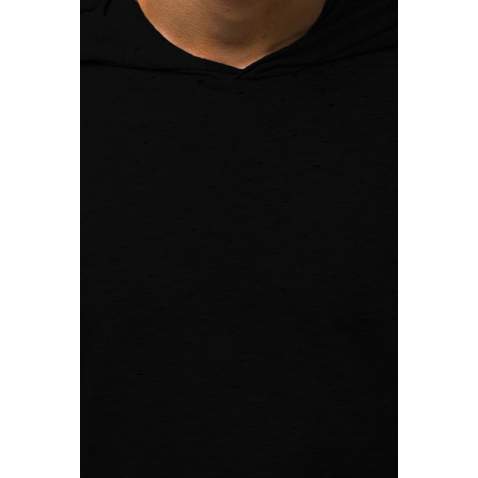 Madmext Black Rapped T-shirt with Hood for Men 3069 - Siyah