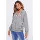 Mad Girls Grey Printed Sweatshirt MG804 - Gri