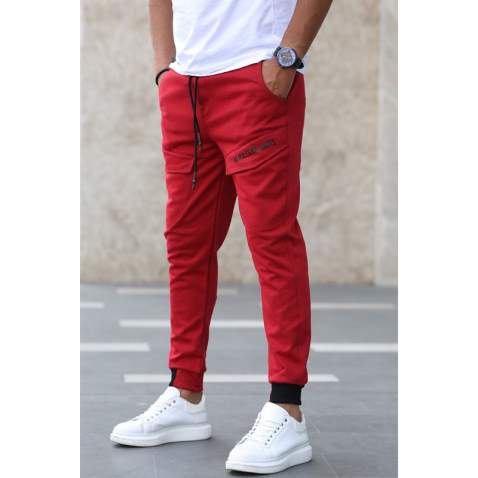 Madmext Red Pocket Detailed Sweatpants 2936 - Kırmızı