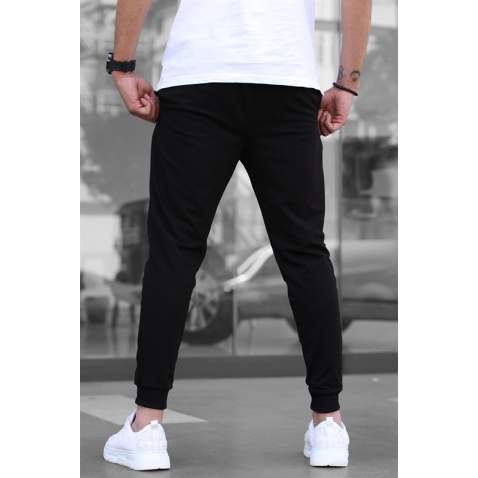 Madmext Men Elastic Bottom Black Sweatpants 4821 - Siyah