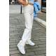 Mad Girls White Palazzo Jeans Mg1189 - Beyaz