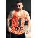 Madmext Orange Printed T-shirt for Men 2626 - Turuncu