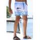 Blue Printed Swim Shorts 5782 - Mavi