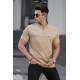 Men Beige T-Shirt 5858 - Bej