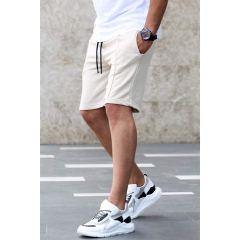 Madmext Men Beige Plain Shorts 5173 - Bej