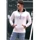 Madmext White Men's Hoodie 4752 - Beyaz