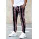 Madmext Maroon Striped Sweatpants 4086 - Bordo