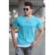 Madmext Turquoise Basic T-shirt for Men 4473 - Turkuaz