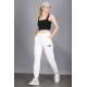 Mad Girls White Jogger Sweatpants MG303 - Beyaz