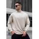 Madmext Men Beige Sweatshirt 5329 - Bej