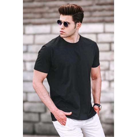 Madmext Men Black T-shirt 5268 - Siyah