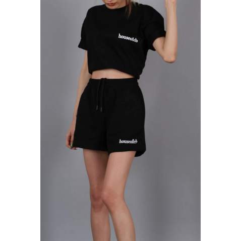 Mad Girls Black Shorts Outfit MG1410 - Siyah