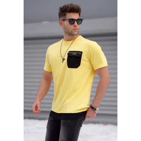 Madmext Men Yellow T-shirt 5386 - Sarı