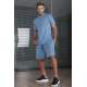 Madmext Men Blue Shorts Set 5213 - Mavi