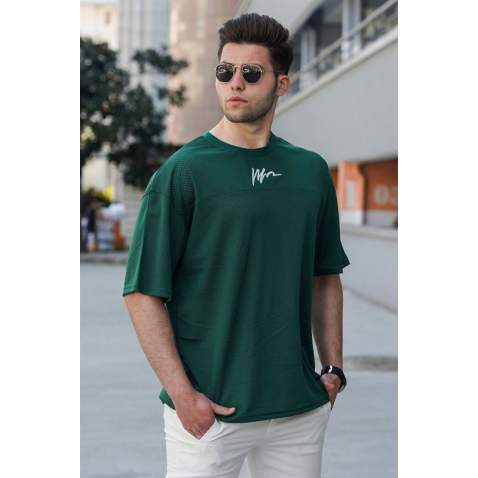 Madmext Green Oversize T-shirt for Men 5233 - Yeşil