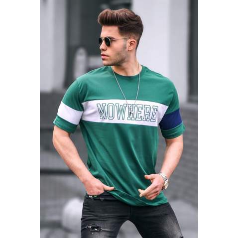 Men Printed Green T-Shirt 5850 - Yeşil