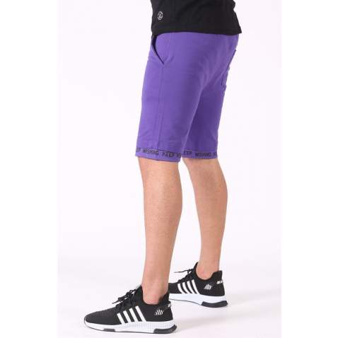 Madmext Purple Basic Capri for Men 4233 - Mor