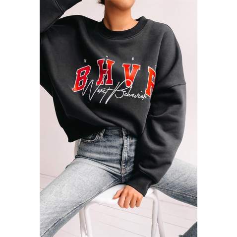 Mad Girls Black Sweatshirt MG813